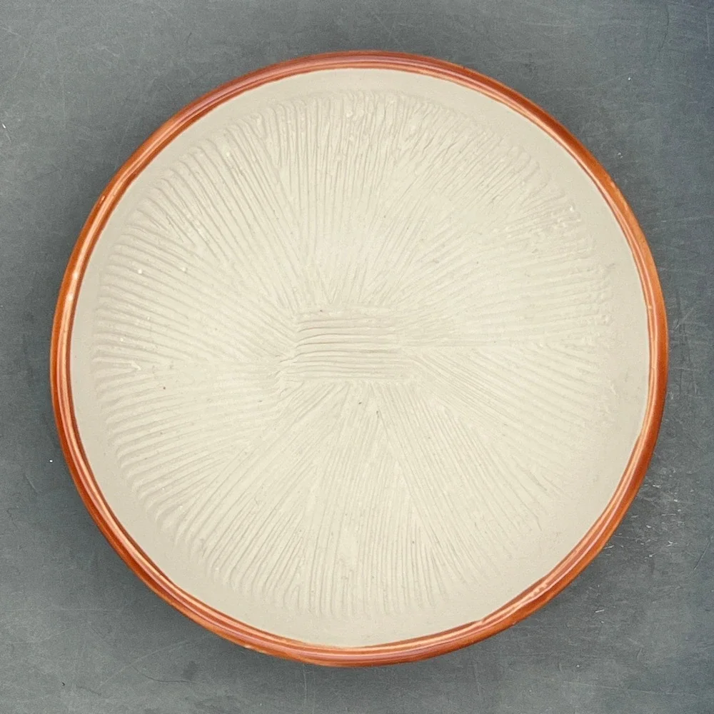 Japanese Suribachi Ceramic Mortar Grinding Bowl Terracotta Cream 4.25